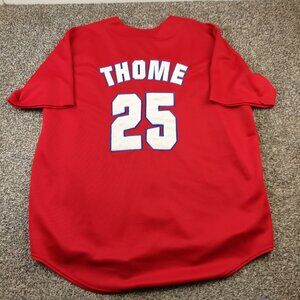 NWT Vintage 2003 Philadelphia Phillies Jim Thome Jersey True Fan Mens XL